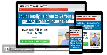 Strategy-Call Landing Page Template mockup