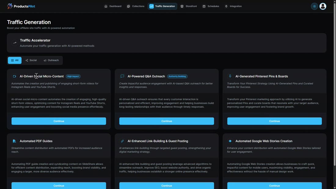 The Traffic Generation hub